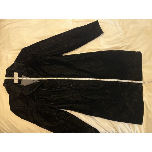 INC International Concepts Black Velvet Three Button Blazer Jacket Womens Size 6 - Picture 7 of 9